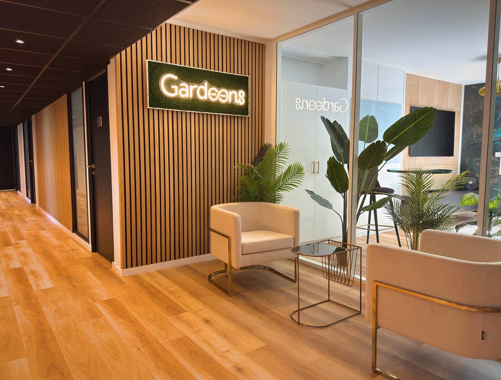 Hall d’accueil du Garden, espace d’entreprise à Lognes